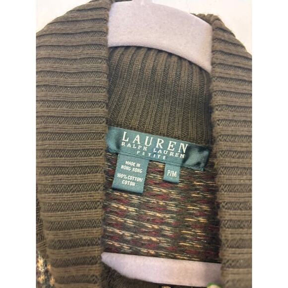 Lauren Ralph Lauren Bomber Jacket Green Glenn Check Plaid Tweed Zip - Picture 2 of 3